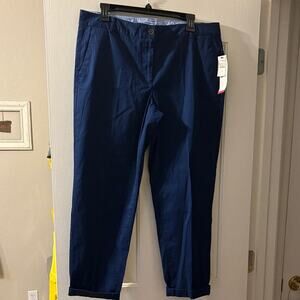 Talbots NWT The Weekend Chino Navy Blue Pants size 12